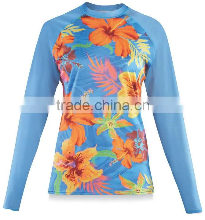 Unisex High quality design printing long sleeve rash guard