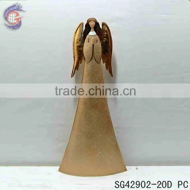 Rusty crafts sculpture of metal angel statue outdoor decorations