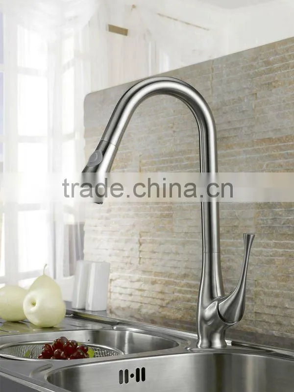 Pull Out Down Spray Kitchen Faucet Water Mixer Tap