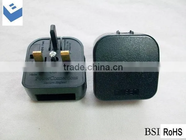 CE ROHS BSI Approved Nylon Schuko Germany EU to UK Ireland Singapore Plug Travel Adapter