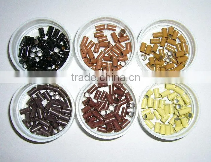 Hair extension tools copper silicone micro ring many colors