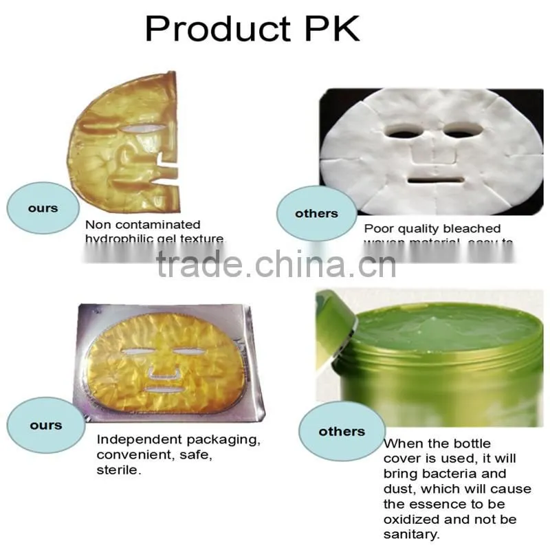24k gold whitening moisturizing anti-acne oil control gold crystal collagen face mask