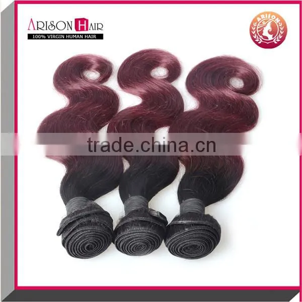 Grade 7A Brazilian Human Hair Estension Body Wave 1b/99j Unprocessed Brazilian Virgin Hair Weave