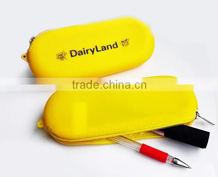 2015 Cartoon Silicone pencil pouches/cute pencil pouch