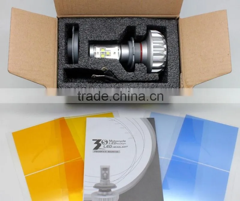 Fanless 3S LED Motorcycle headlight cr-e e h7 led Headlight