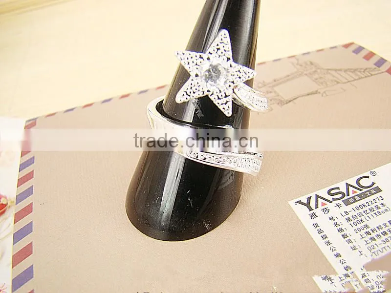 New Arrival Unisex Korea Jewelry Copper Plated With Silver Shape Star Series Ring With High Quality