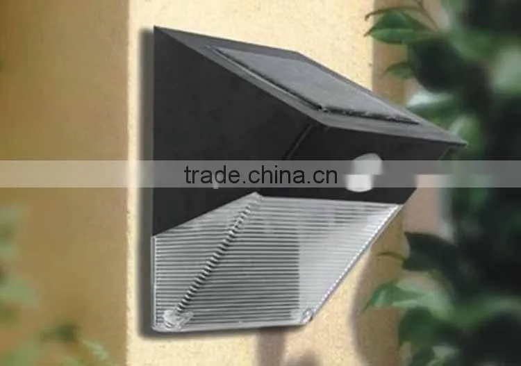 Quality goods 12 led solar human body induction lamp solar wall lamp solar garden lamp triangle shape led light