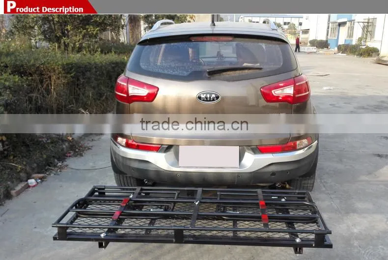 Hitch mounted folding steel luggage carrier For land cruiser
