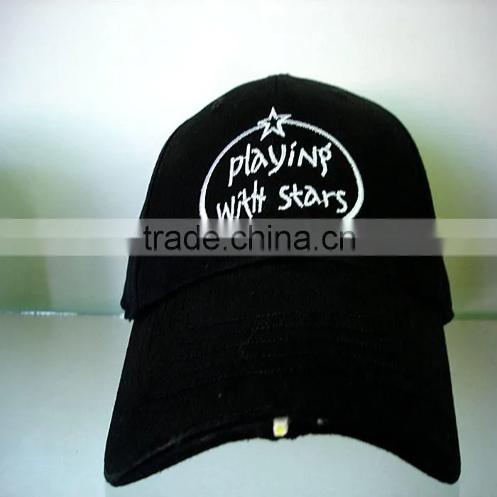 Fashion 6 panel LED light camo baseball caps
