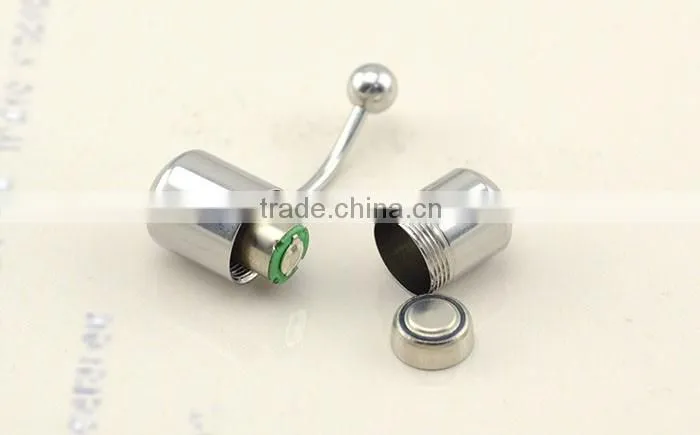 Stainless steel wholesale capsule belly button rings vibrating body jewelry
