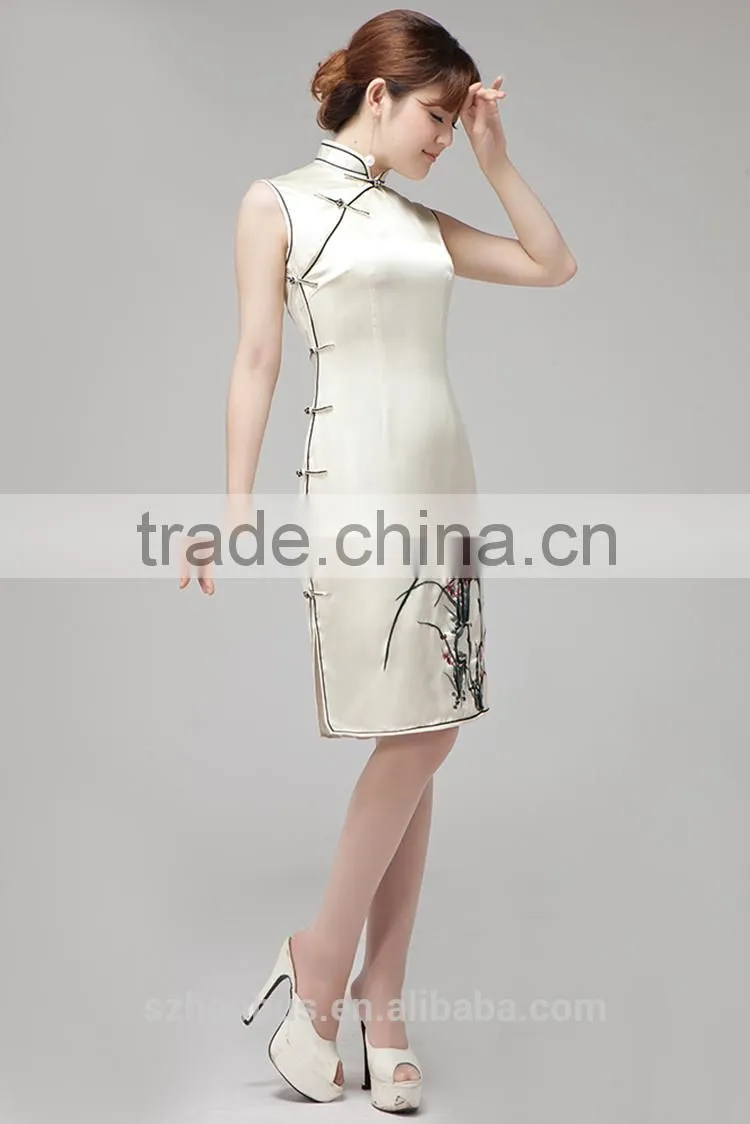 2015 High fashion dress , women embroidered dress in china