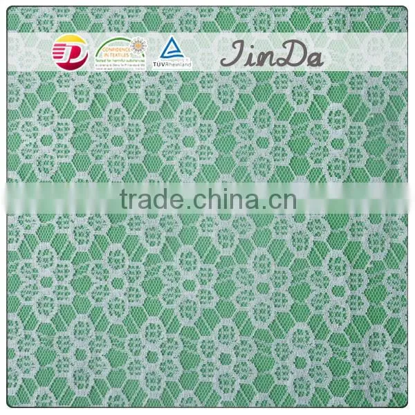 2014 fashion fluorescent colorful cheap polyester lace fabric