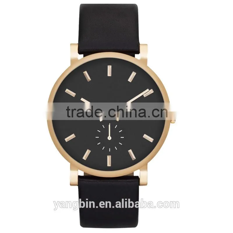 Best seller self setting sapphire crystal glass italian leather watch straps