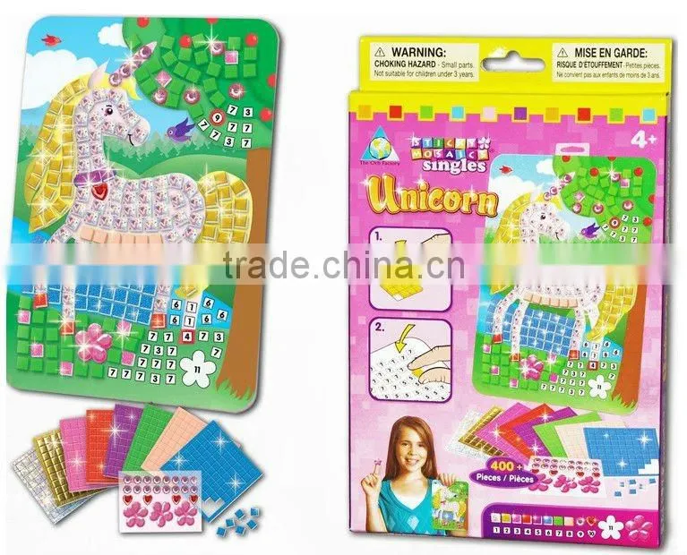 Puppy sticky mosaics/DIY craft kit/develop kids wisdom/fun/EVA/sticky mosaics for kids