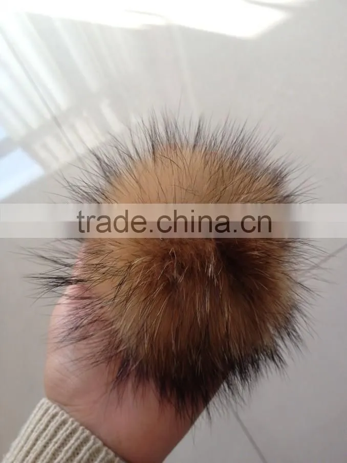 15cm BIG POMPON HIGH QUALITY RACCOON FUR BALL