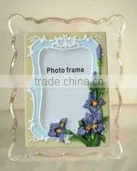 new design acrylic customized glass photo frame