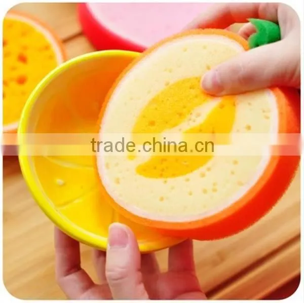 J195 4types Fruit Sponge Cleaning Cloth sponge scouring pad