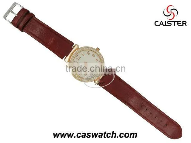 Rose Gold diamond master watches ladies with sunstreaker dial and japan movement.