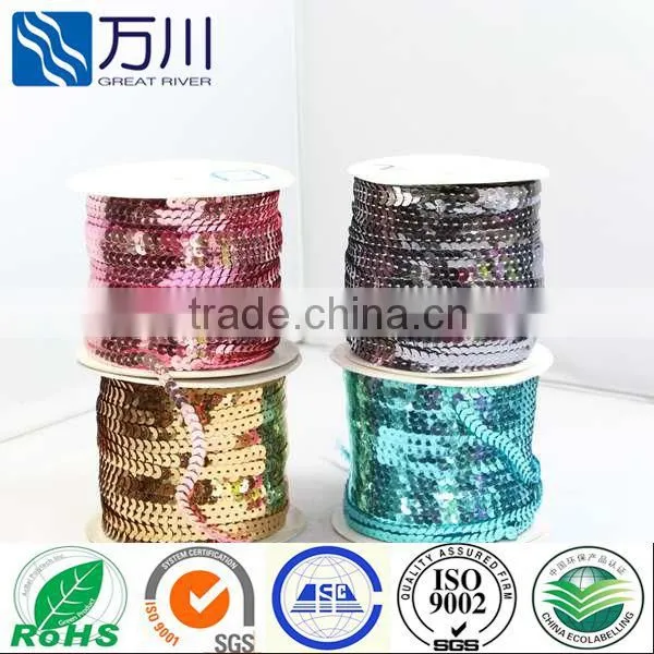 2012 Newest Christmas omament accessories sequin string spangle sequin trimming roll wholesale