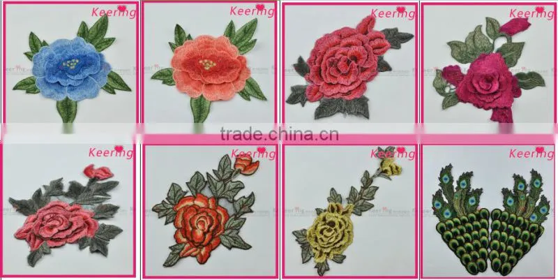 handmade flower applique embroidery pattern for wedding dress decoration