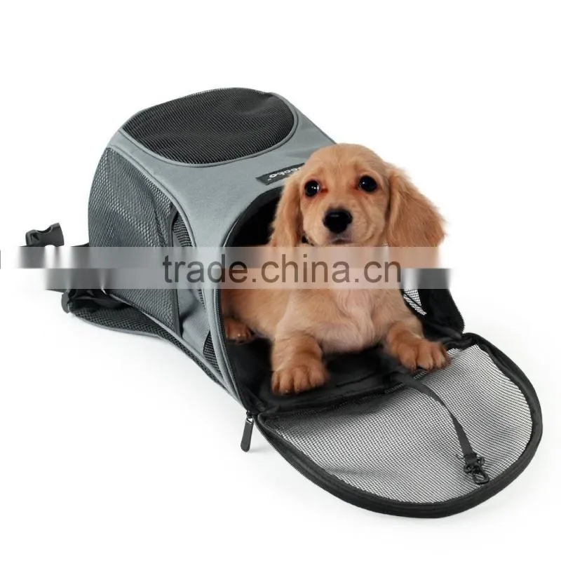 Soft-sided outdoor travel backpack for pet