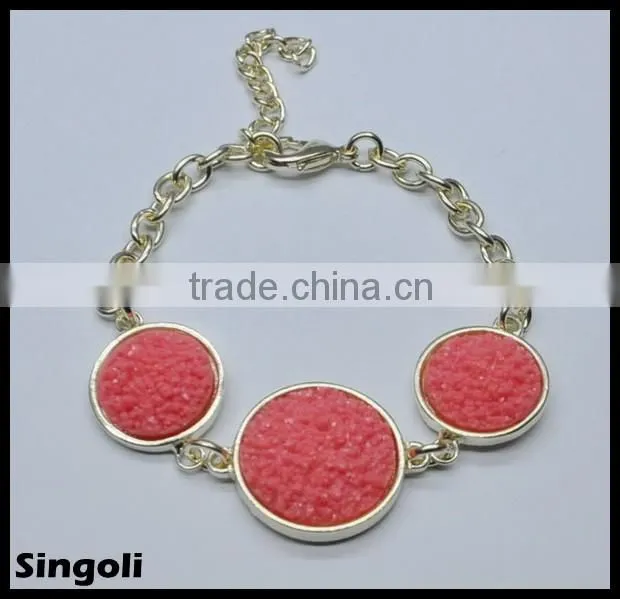 Blue IBIZA Rock Volcanic rock silver chain Lobster clasp 2014 wholesale alili express fashion bracelet jewelry