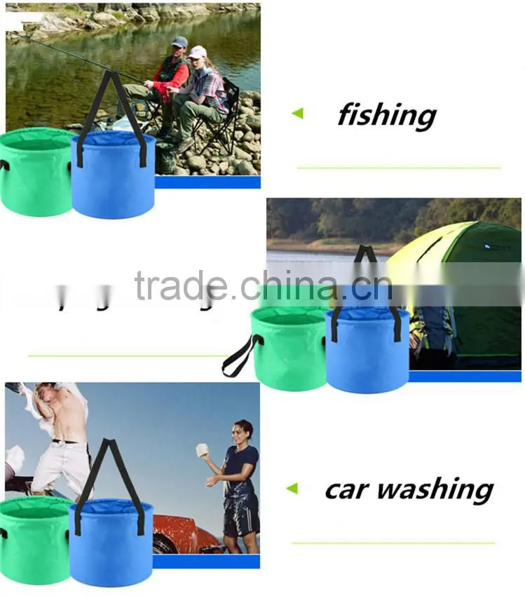 camping hiking multi function outdoor folding bucket