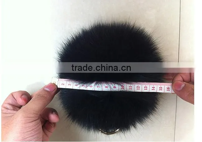 Fashion genuine fox fur ball for keychain ,bag toy Accessories