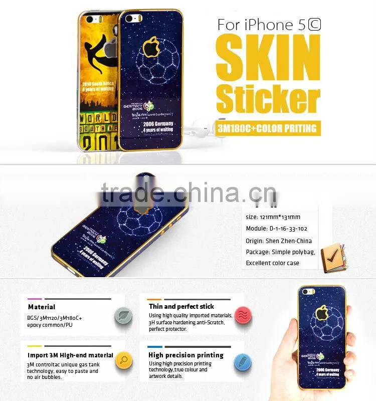 Mobile Phone 3M Vinyl Skin Gift For Iphone 5s