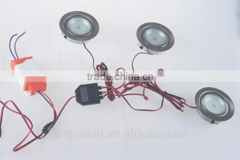 2014 top quality products aluminum 3*2w round led cabinet light, SMD2835 under cabinet lights