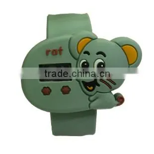 2014 hot selling customized cheap promotion cartoon silicone wrist watches/fashion silicone cartoon watch