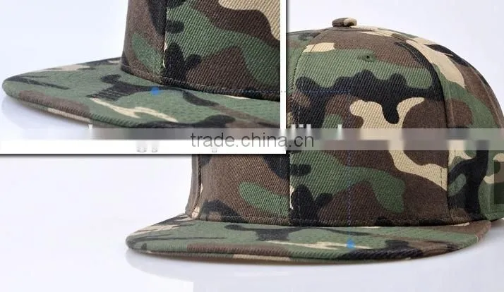 Custom Camo Snapback/Camo Flat Bill Hats Caps/Camo Hats