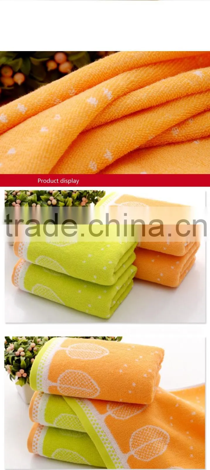 cotton 32s2 country style jacquard customized face towels