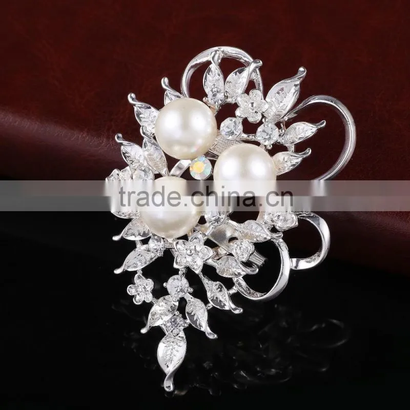 Wedding Bouquet Ab Color Rhinestone Flower Brooch,Color Rhinestone Brooch Pin For Garment Embellishment
