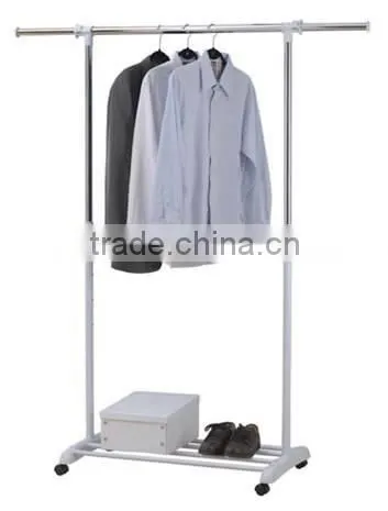 Hot sale metal chrome adjustable garment rack for shop