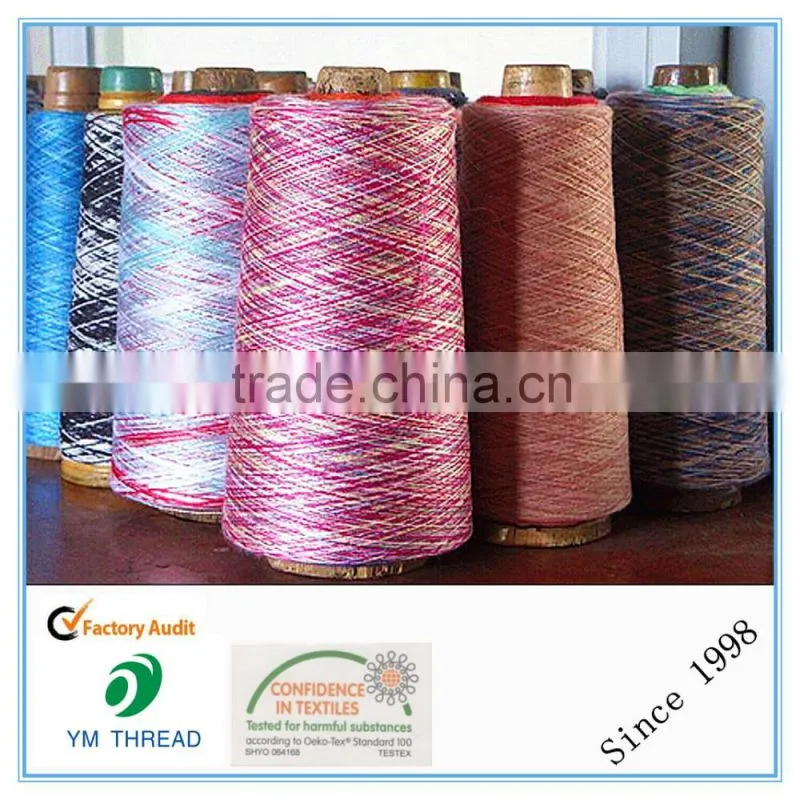 100% Polyester Space Dyed Yarn 150D For Shoe Upper Vamp