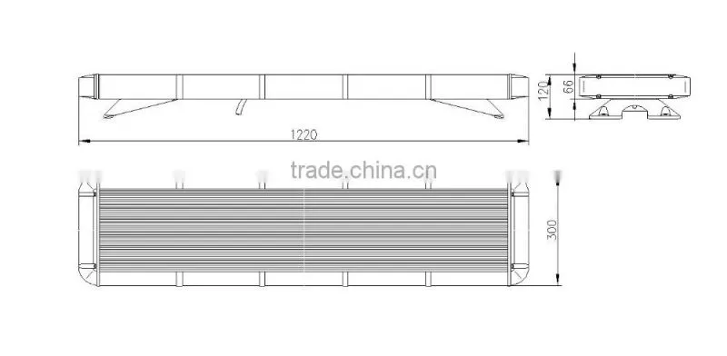 Untrathin Large Power Police Lightbar TD-8206