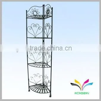 High quality hot sale customized 4 tiers removable metal bathroom shelf