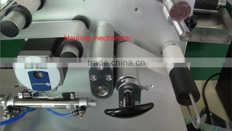 Semi-automatic flat bottle label machinery plane labeling machine with date code printer jar box bottle industry home labeler