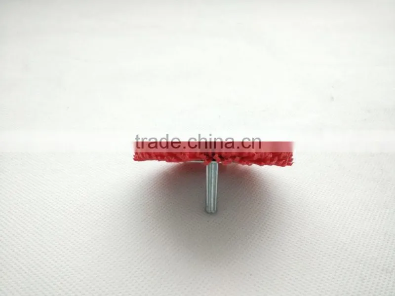 nylon wire wheel brushes with shank,diameter 75mm or 3"
