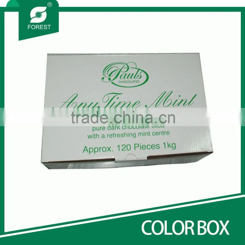 FOOD GRADE DIE CUT COLOR PAPER BOXES CHOCOLATES PACKAGING CARTONS WITH CUSTOM PRINTED