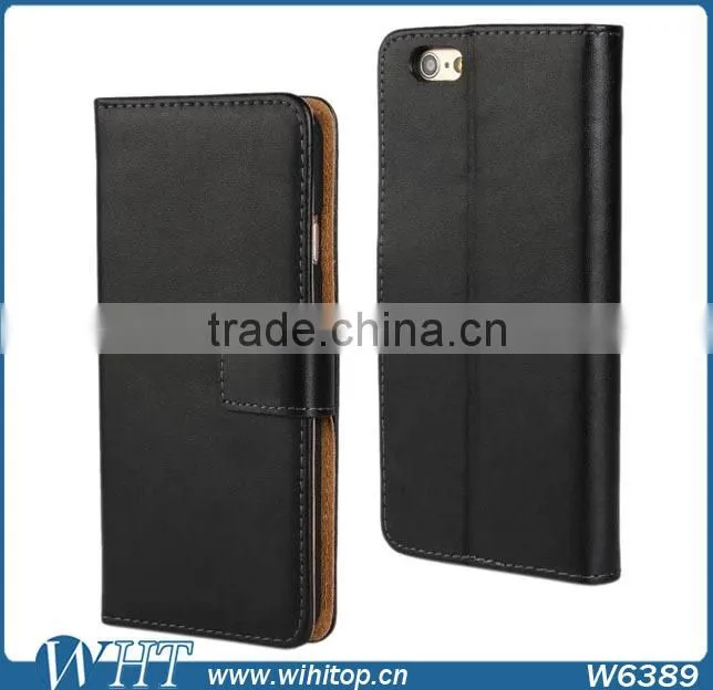 Luxury Genuine Leather Cover Case For iPhone 6 Plus 5.5 Inch Wholesale Case