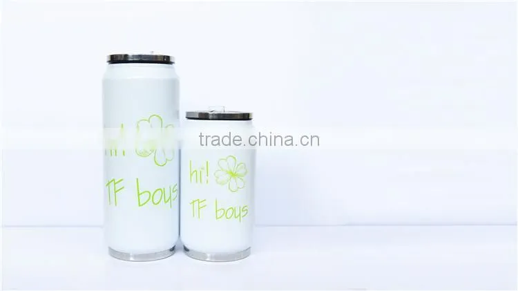 Double Wall Insulated Stainless Steel Thermos Cola Can