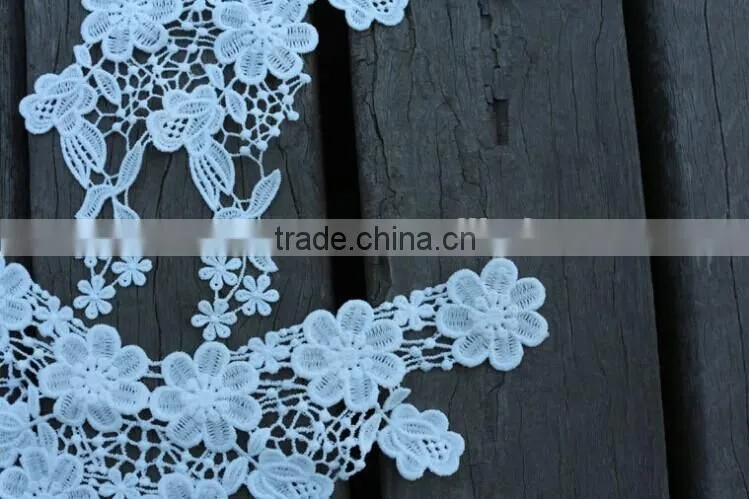 Good Quality Milk Protein Fiber Water-soluable Embroidered Lace Collar