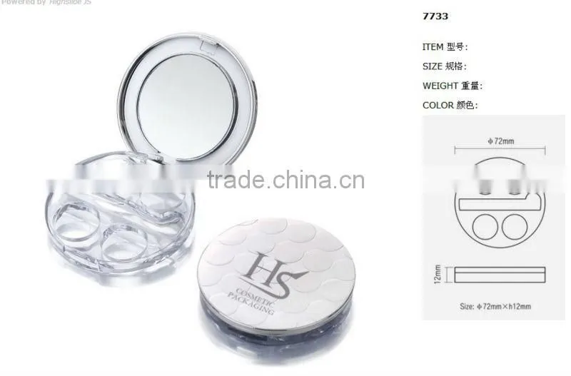 4 color transparent bottom cosmetic eyeshadow containers