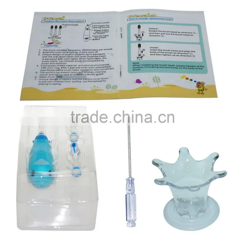 High demand export products LED light musical toothbrush for kids