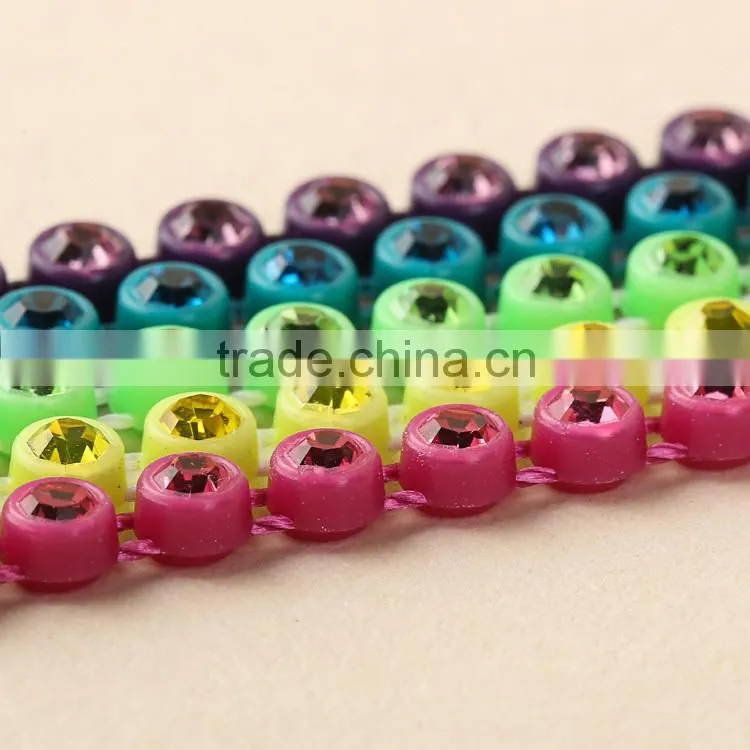 3mm rhinestone trim Plastic For Wedding Dress