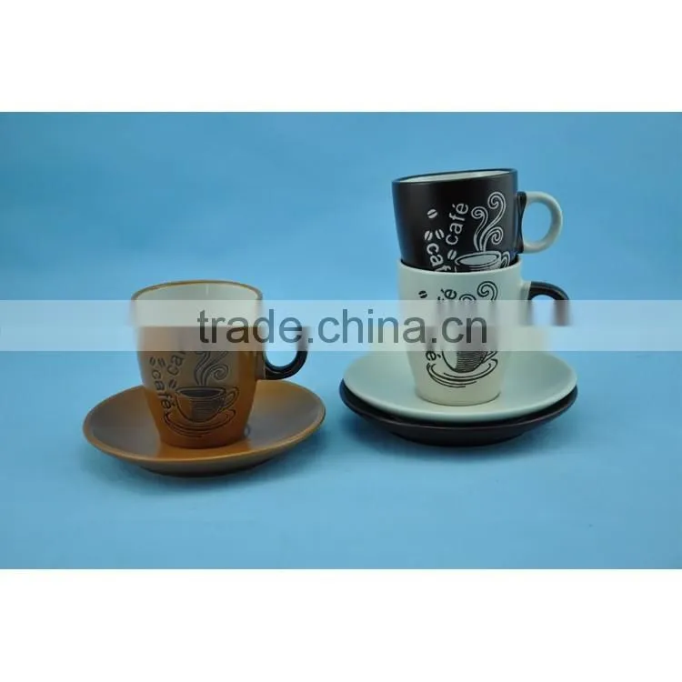best selling items 3oz promotional tea cups white espresso ceramic cup and saucer