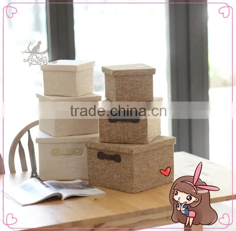 WBN-1: MuJia wholesale Cotton and linen storage box, Toys, underwear, clothes Storage,felt toy storage,travelling box