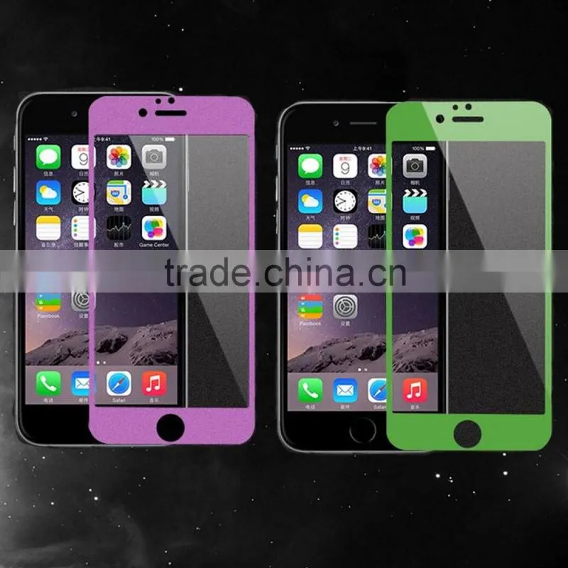 0.26mm premium tempered glass screen protector for iphone 6 plus color tempered glass screen protector